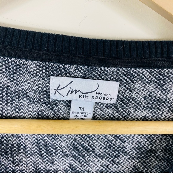 VINTAGE | KIM ROGERS | Houndstooth Plus Size Sweater - Picture 2 of 4